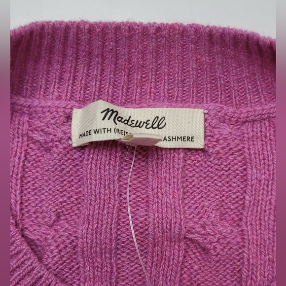 Madewell Cropped Cable Knit Sweater - Picture 5 of 9